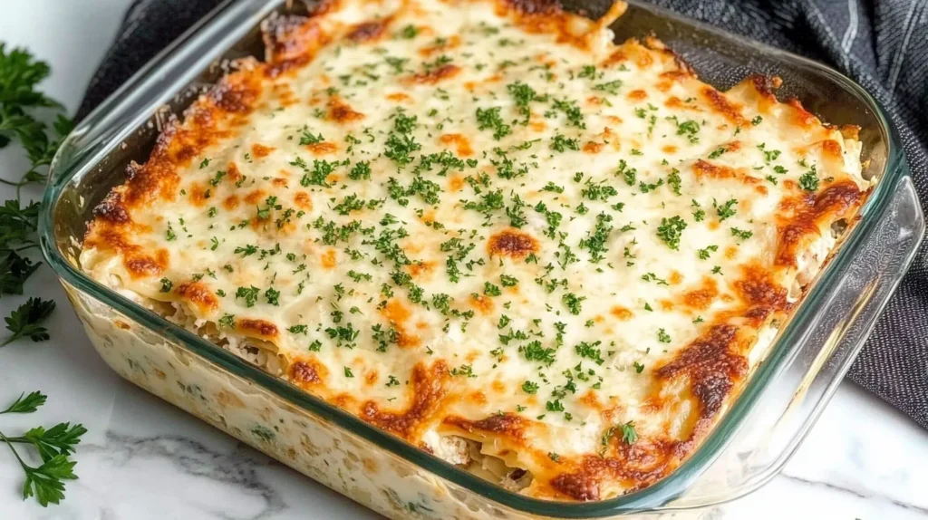 Cheesy Chicken Alfredo Lasagna