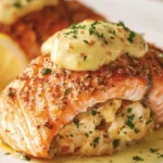 crab meat stuffed salmon