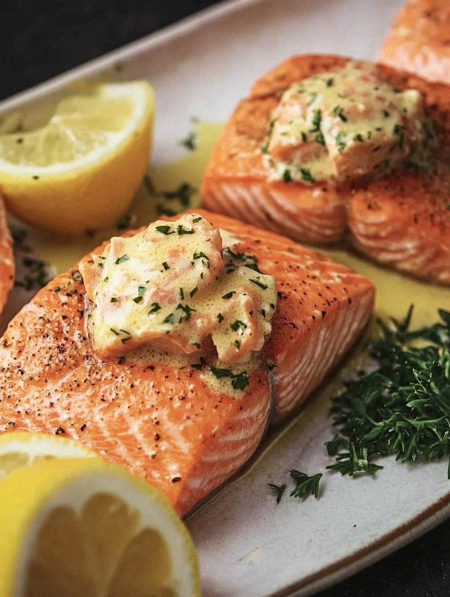 crab stuffed salmon