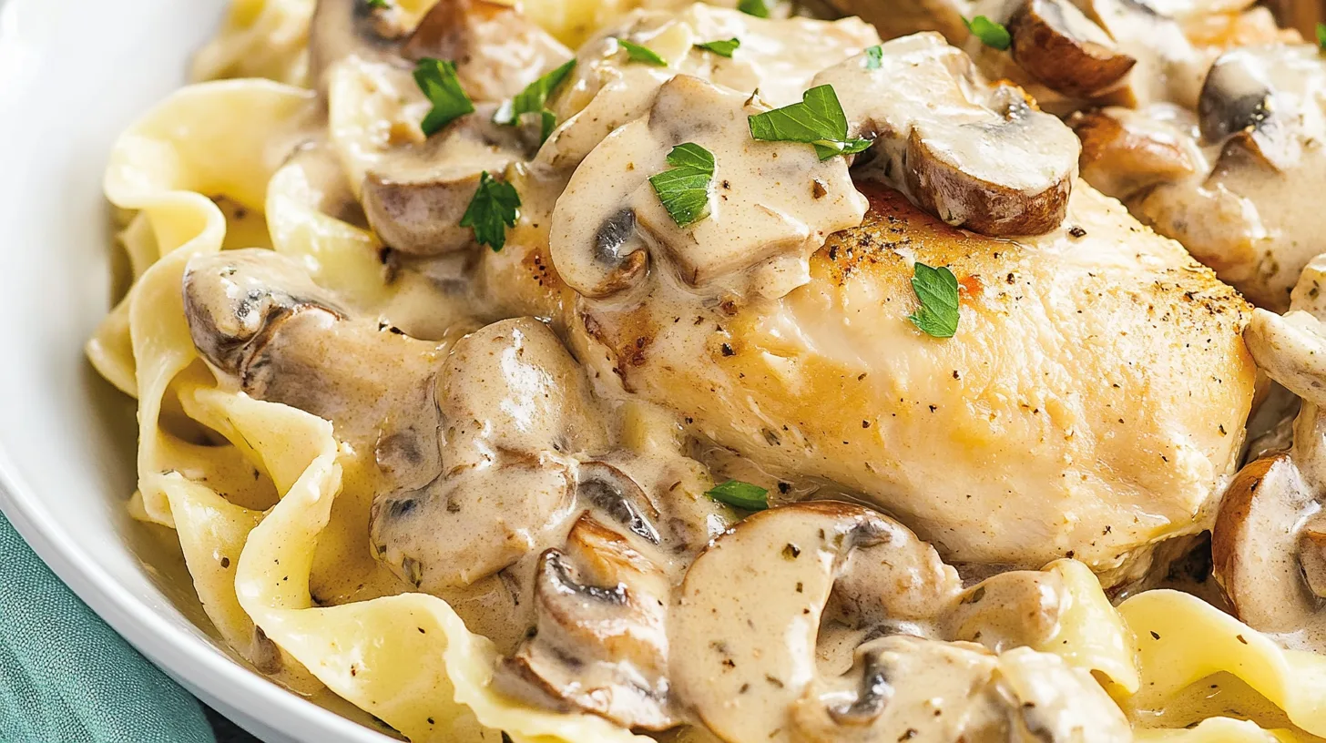 cream of mushroom chicken crockpot