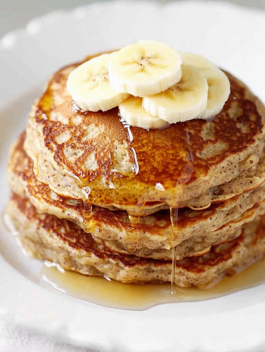 3 Ingredient Banana Oatmeal Pancakes