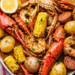 Cajun Seafood Boil with garlic butter sauce