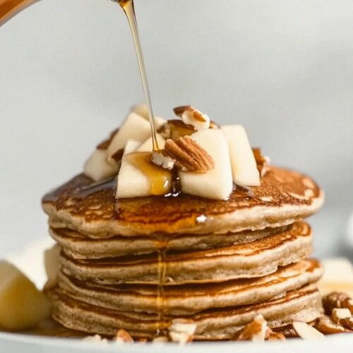 Healthy Oatmeal Apple Pancakes