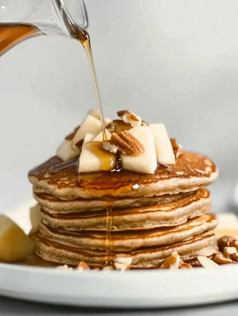 Healthy Oatmeal Apple Pancakes