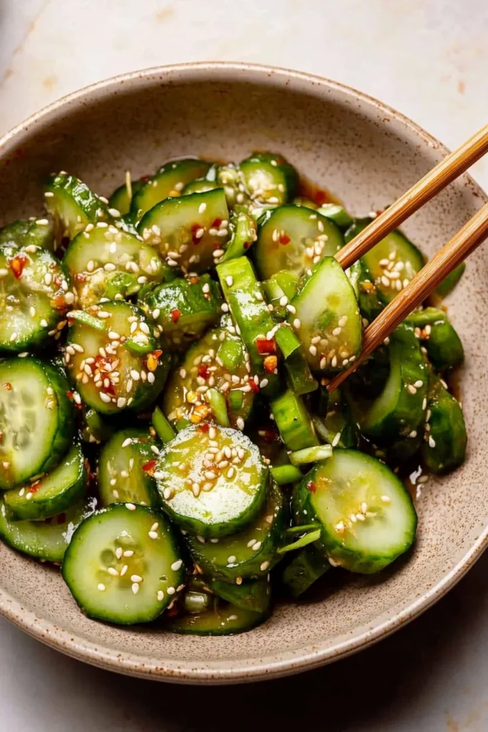 Spicy Cucumber Salad with Sesame and Chili